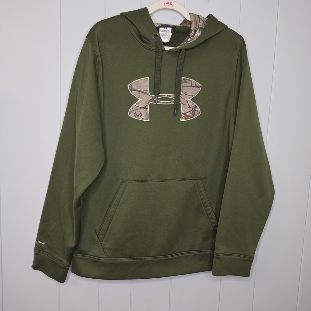 Under Armour Hoodie Cold Gear Size Large Storm 1 Camo (A Couple Picks On Sleeve